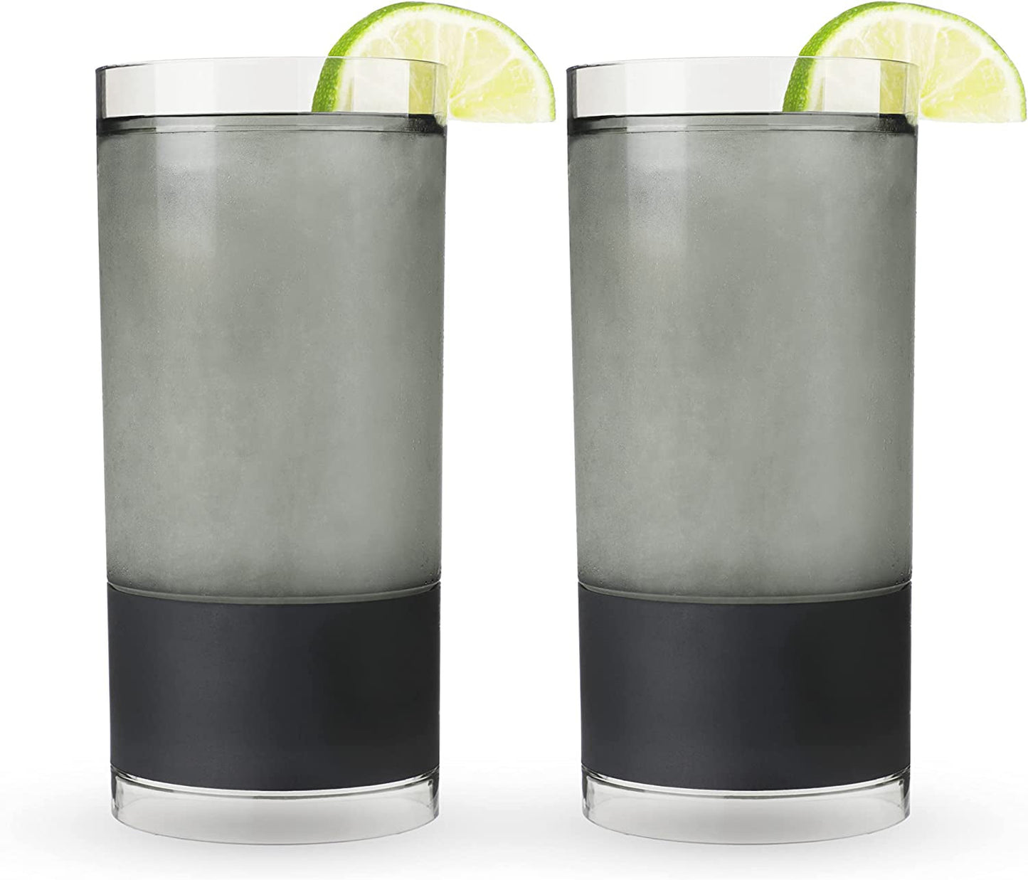 Cooling Cups for Whiskey, Bourbon, and Scotch, Freezer Gel Chiller Double Wall Tumblers Set of 1, Smoke,9 ounces