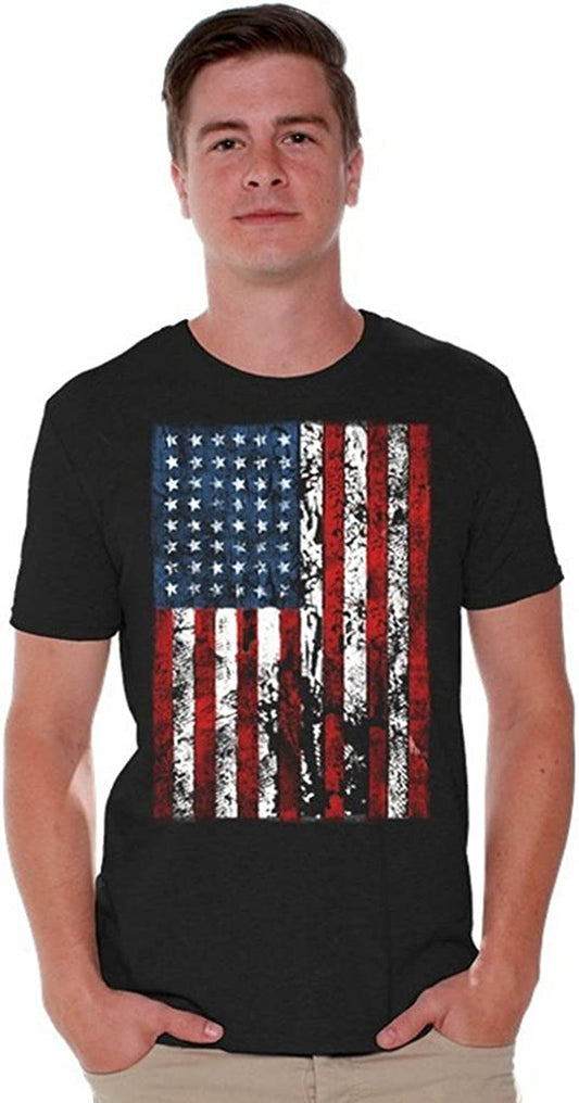 USA Shirts for Men - American Flag Graphic 4th of July Patriotic
