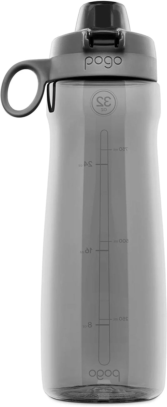 Pogo BPA-Free Plastic Water Bottle with Chug Lid, Teal, 40 oz