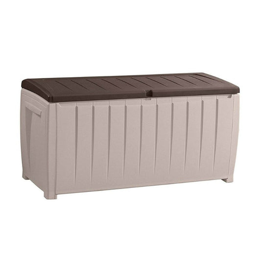 90 Gallon Weather Resistant Outdoor Patio Storage Deck Box and Bench