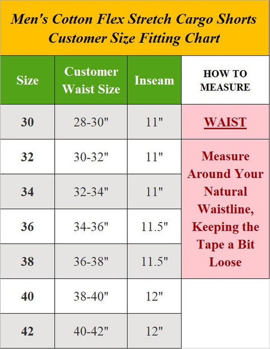 3-Pack Men's Belted Cotton Cargo Shorts