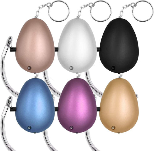 6 Pack 140DB Personal Security Alarm Keychain with LED Lights
