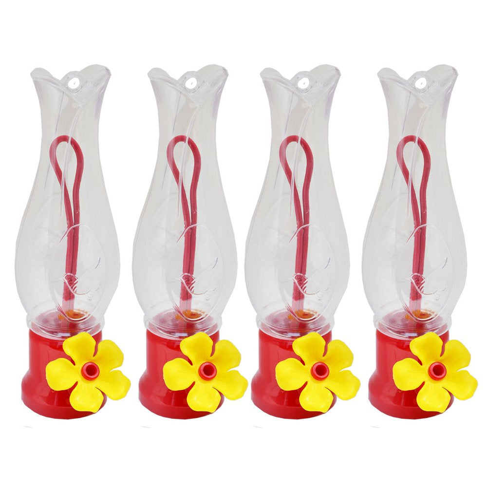 4 Pack Red Hanging Hummingbird Feeders for Outdoor
