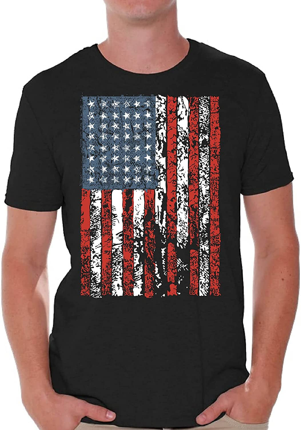 USA Shirts for Men - American Flag Graphic 4th of July Patriotic