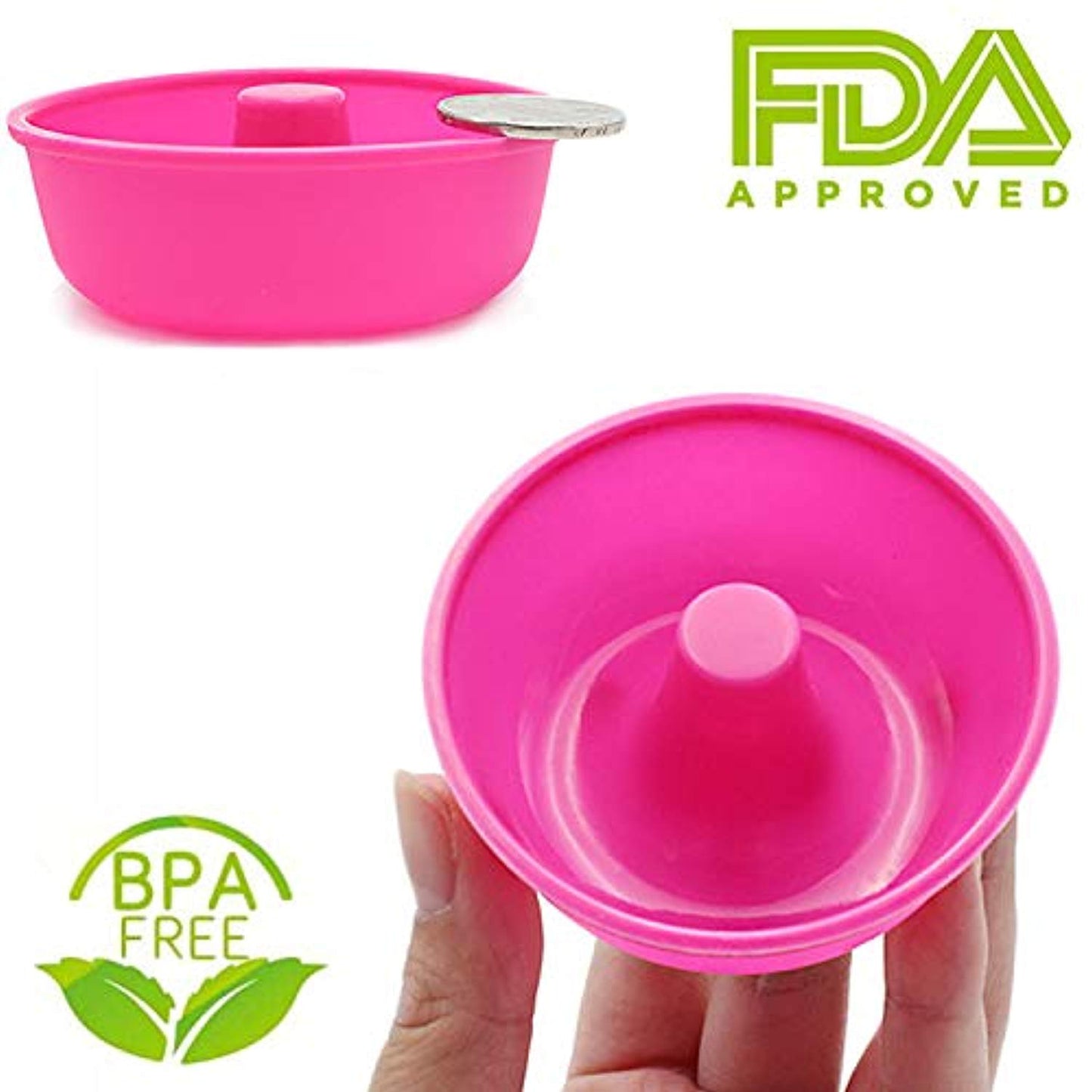 24Pc 100% Silicone Molds 2 3/4 inch Cupcake Donut BPA Free Baking Cups Set