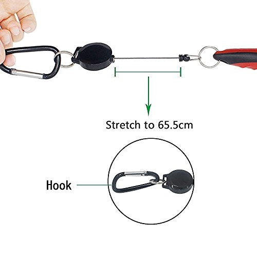 2 Pack: Lightweight Retractable Golf Club Brush with Aluminum Zip-Line Carabiner