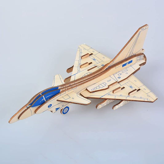 3D Wooden Puzzle Model Fighter Jet