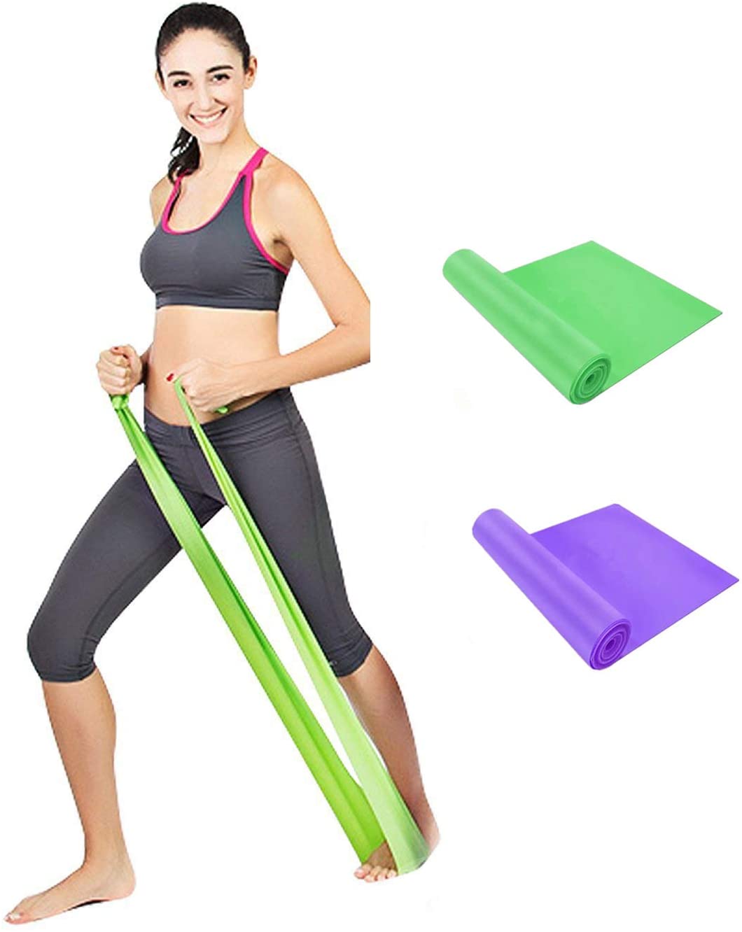 Qian Elastic Bands for Exercise,Professional Latex Resistance Band, Perfect for Strength Training,Physical Therapy, Pilates, at-Home Workouts, Yoga