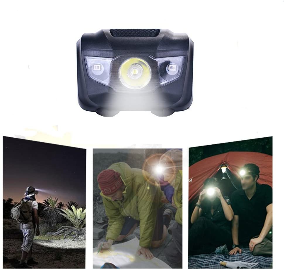 4 Pack Lightweight Waterproof LED Headlamp with 4 Light Modes
