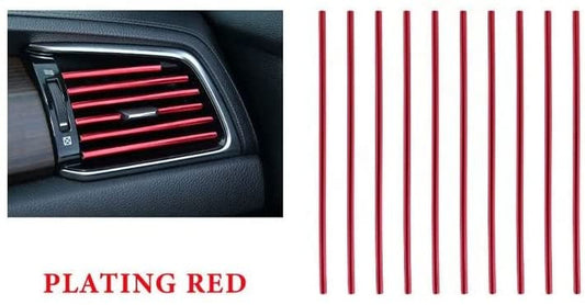 Car Air Conditioner Air Vent Decorative Strips, 10 Pieces