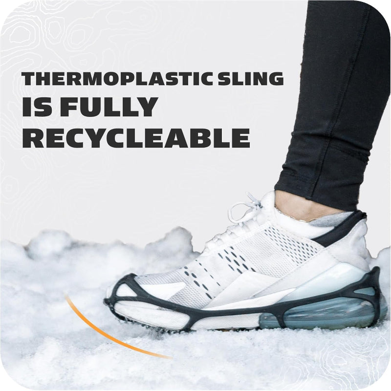 Ice Traction Cleats, 360° Grip for Snow and Ice with Easy-On Elastic Band