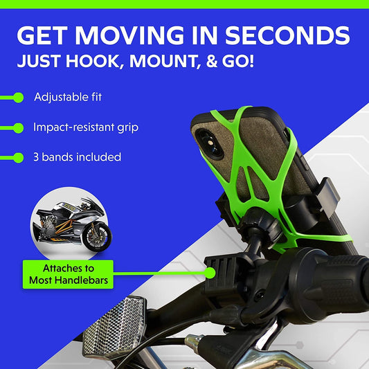 Bike & Motorcycle Phone Mount - 3 Bands