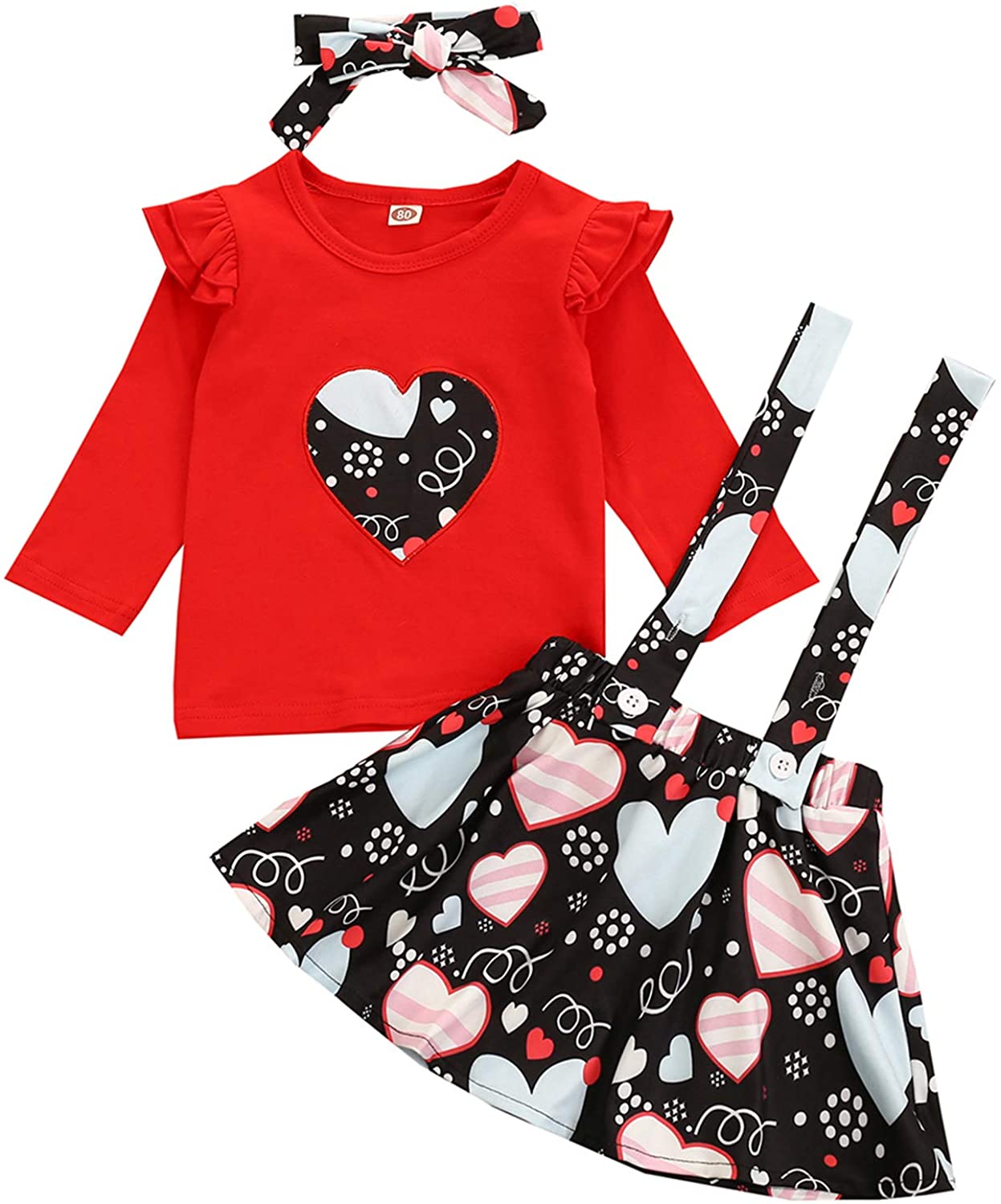 Toddler 3 Piece Valentines Day Outfit Set