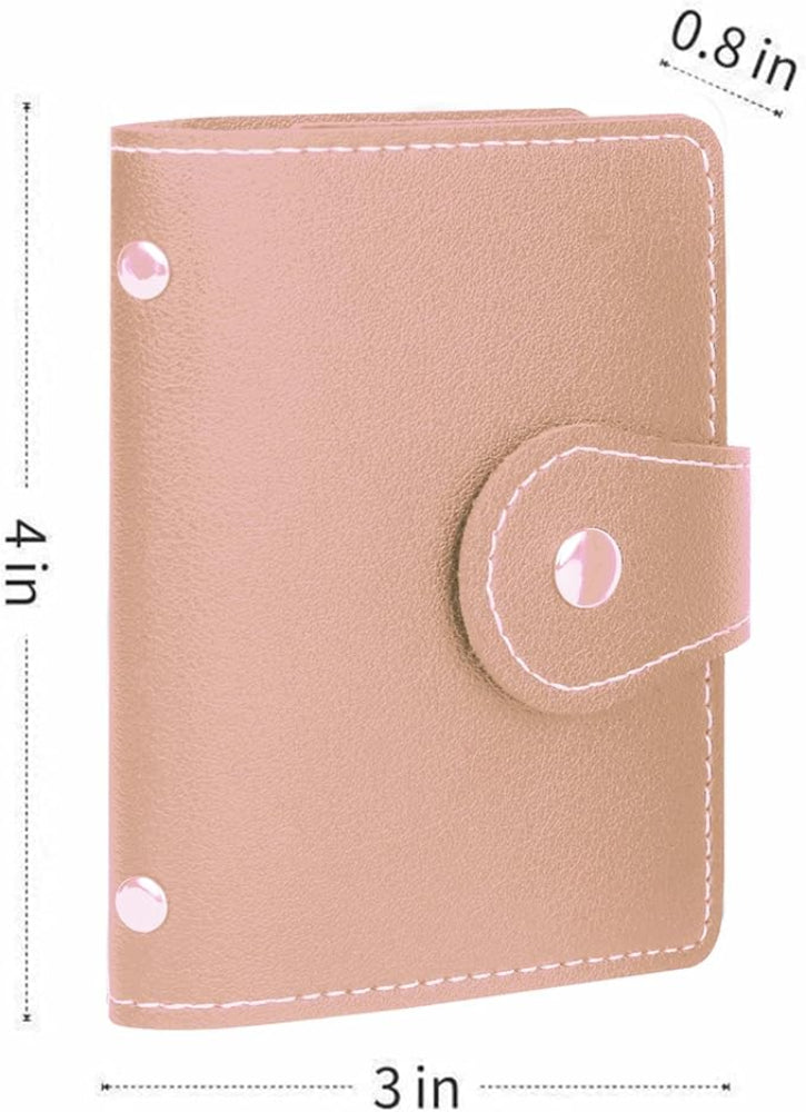 2-Pack Credit & Business Card Holders – 26-Card Organizer Use – SD Card Storage Included – Compact Book-Style Design for Men & Women
