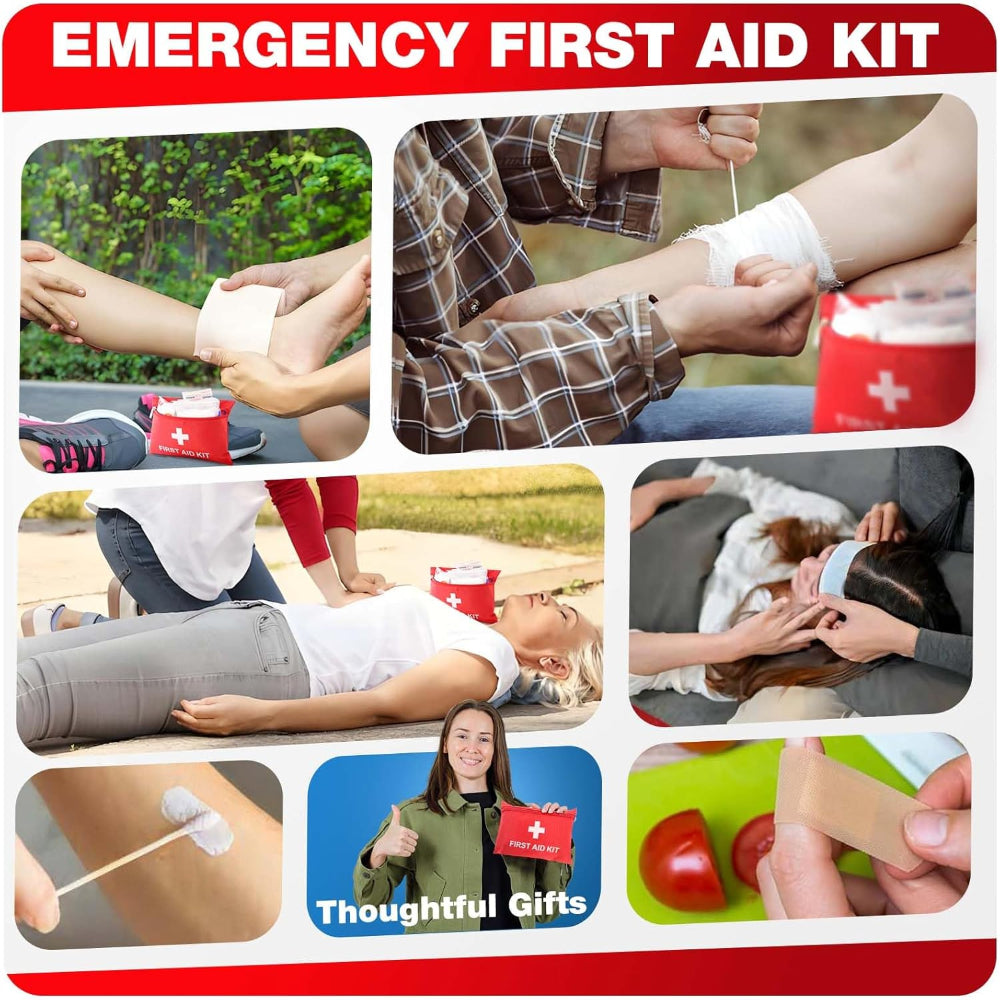 107-Piece First Aid Kit – Compact Emergency Kit for Home, Car & Travel – Lightweight Trauma & Survival Kit for Hiking, Camping, Sports & Outdoor Use