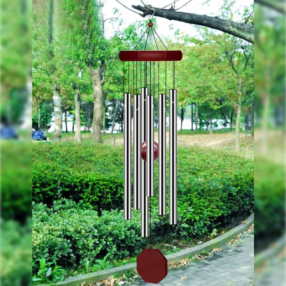 Memorial Wind Chime – Large Deep Tone Outdoor Chimes with 6 Tubes for Garden Patio
