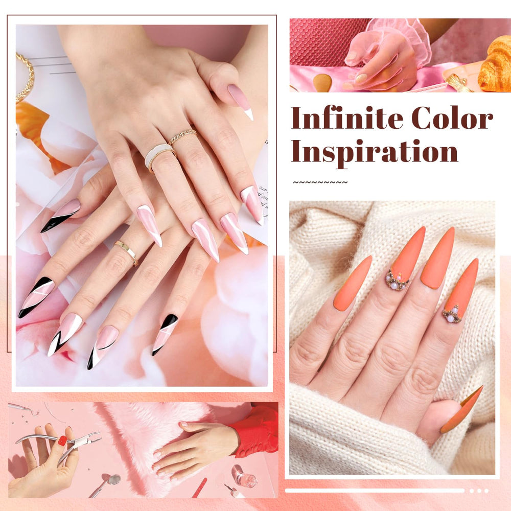 23-Piece Gel Nail Polish Set – Base, Glossy & Matte Top Coats – Long-Lasting Multicolor Gel for All Seasons