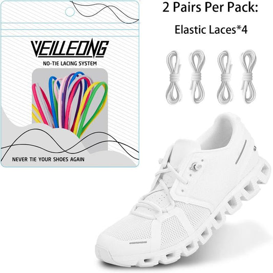2 Pairs Elastic No Tie Shoe Laces