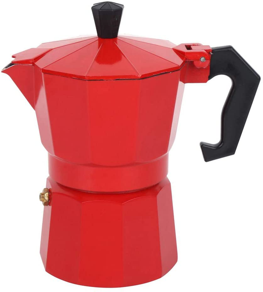6 Cup Coffee Maker, Italian Style Coffee Maker, Moka Coffee Maker, Coffee Maker Tool, Quick Cleaning Pot for Home Office (Black)