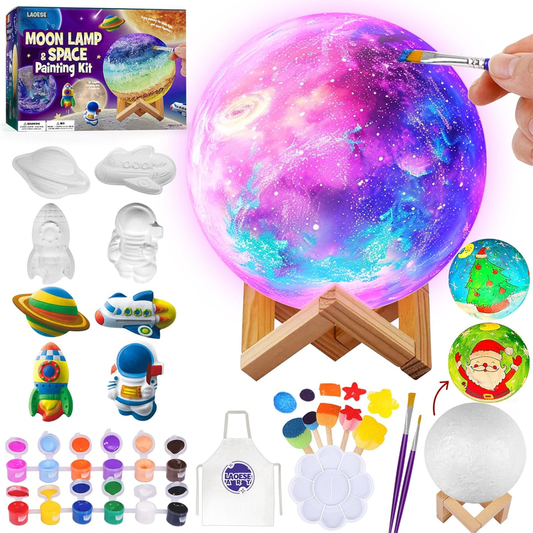 Paint Your Own Lamp Kit - DIY 3D Space Night Light for Kids