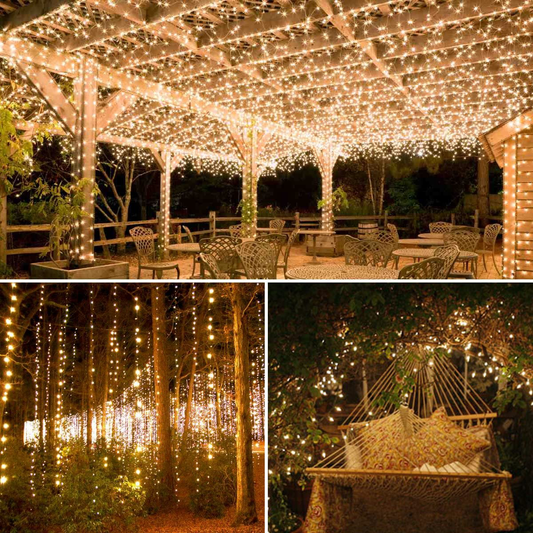 AMIR Upgraded Solar Powered String Lights, Mini 100 LED Copper Wire Lights, Fairy Lights, Indoor Outdoor Waterproof Solar Decoration Lights for Gardens, Home, Party, Halloween, Christmas (Warm White)