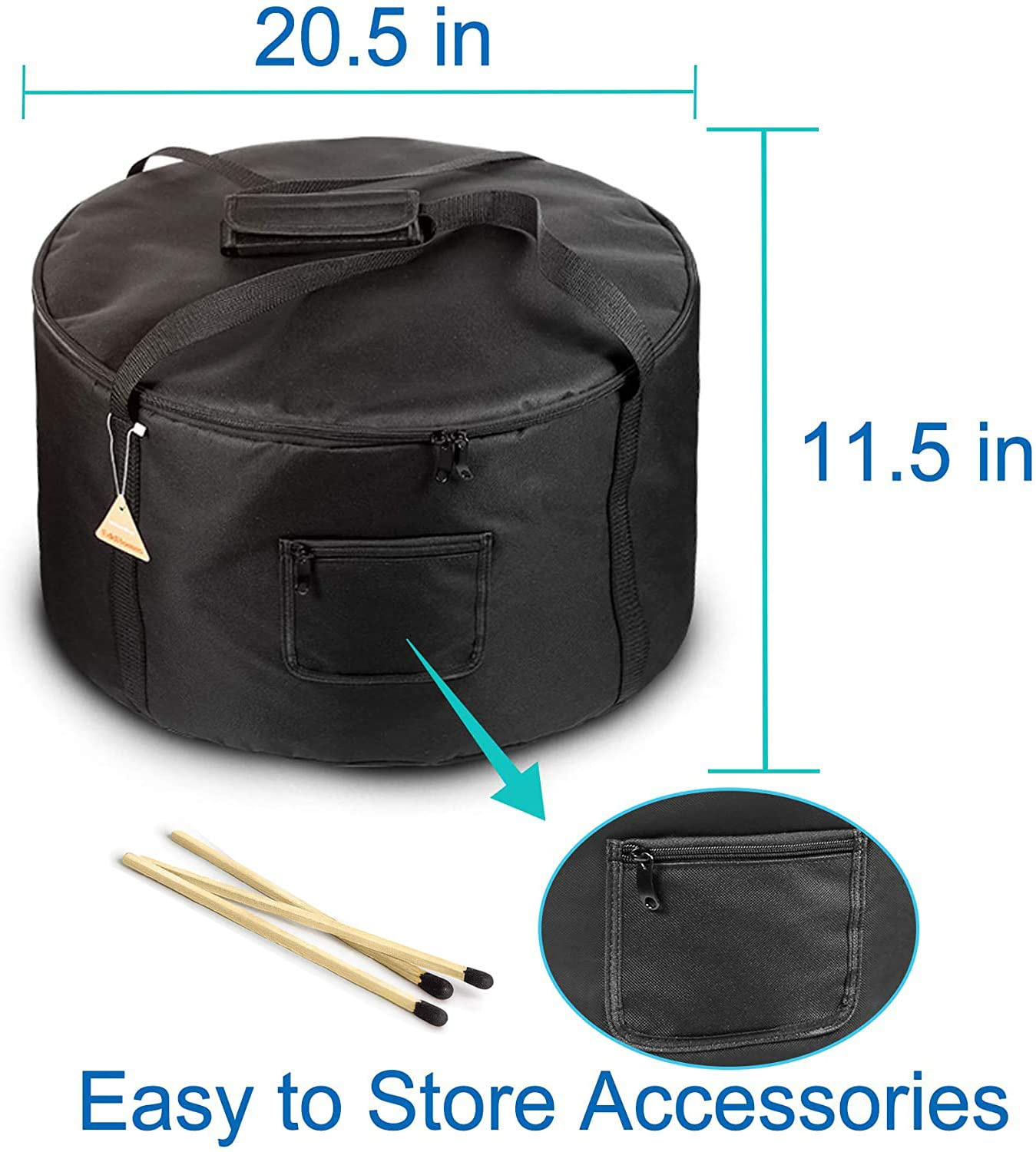 Carrying Bag for Outland Firebowl 863 Outdoor Portable Propane Fire Pit Carrying Bag for Firebowl 864 Water-Resistant 21 Inch Gas Fire Pit Carry Bag for Outland Fire Bowl