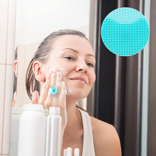 4 Pack Skin Exfoliator Scrubber Set - Soft Silicone
