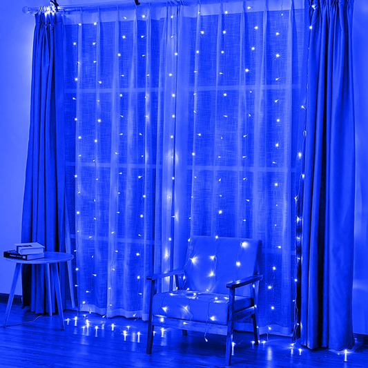 String Lights Curtain, USB Powered Fairy Lights for Bedroom Party, 8 Modes & IP64 Waterproof Ideal for Garden, Patio