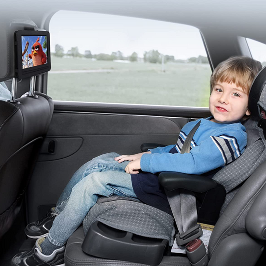 9.5" Portable DVD Player with 7.5" Swivel Screen, 4-6 Hours Built-in Battery, Support SD Card/USB/Multiple Disc Formats