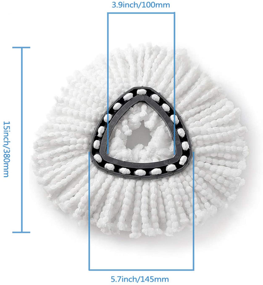 Strengthmix Spin Mop Replacement Heads, Microfiber Spin Mop Refills, Easy Cleaning Mop Head Replacement,4 Pack