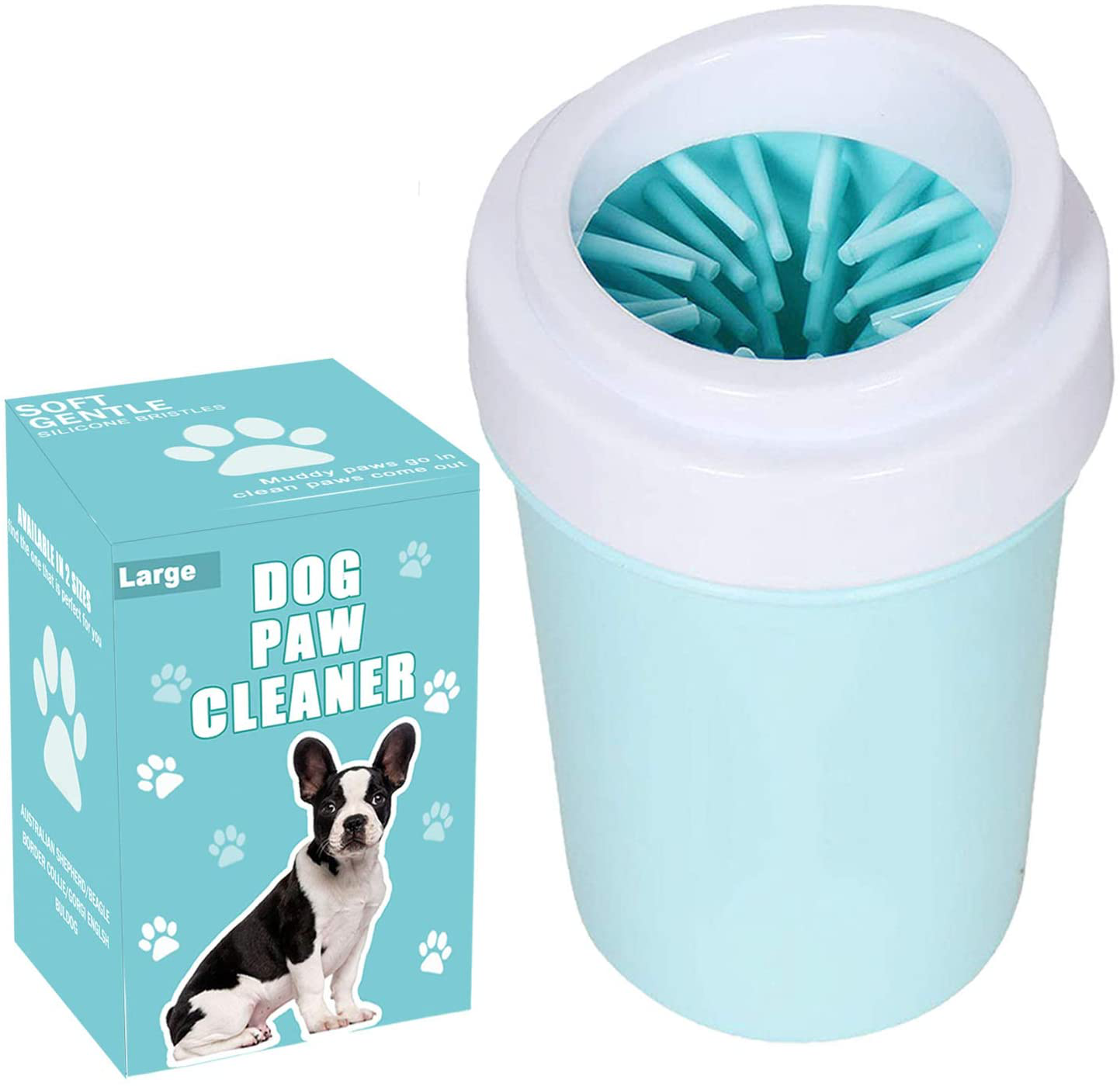 Easy to Use Portable Dog Paw Cleaner Cup Dog Foot Washer with Silicone Washers Nice Packing