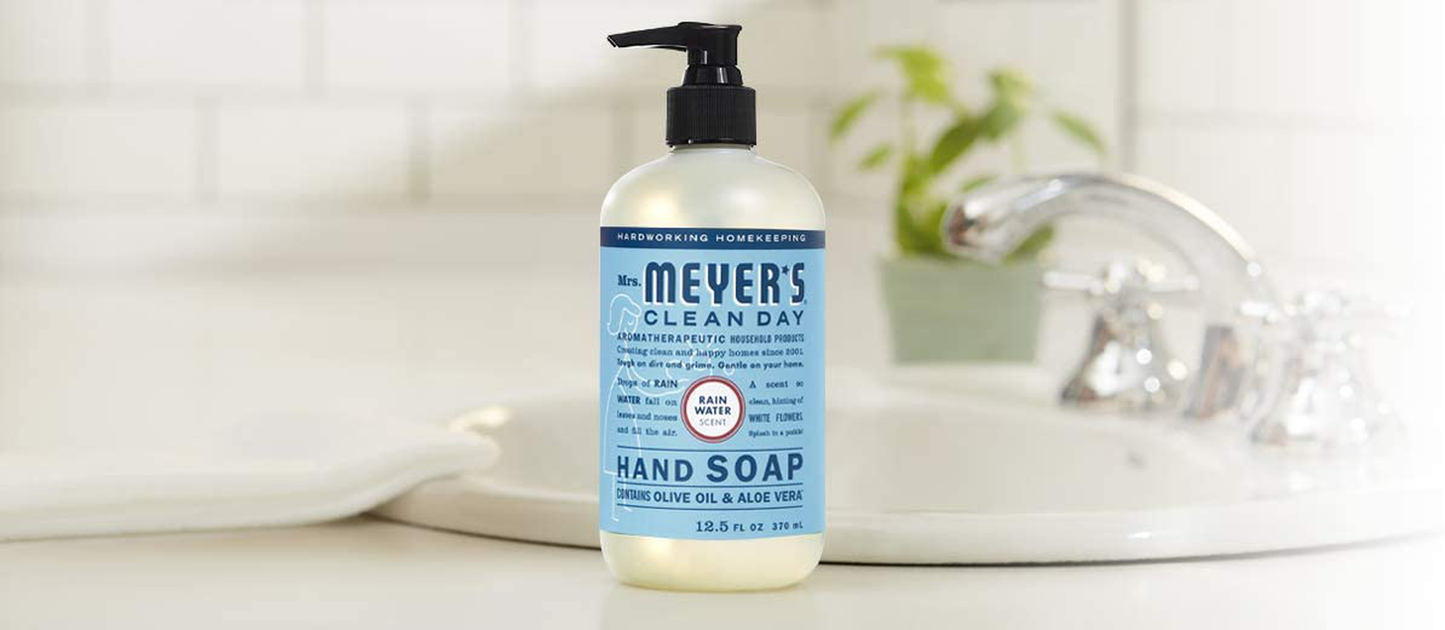 Mrs. Meyer's Clean Day Liquid Hand Soap, Cruelty Free and Biodegradable Hand Wash Formula Made with Essential Oils, Plum Berry Scent, 12.5 oz - Pack of 3
