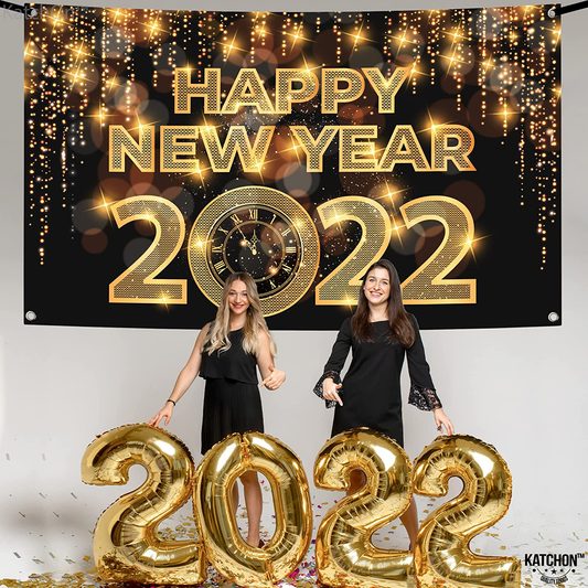 XtraLarge Happy New Year Banner 2022 72x44 Inch