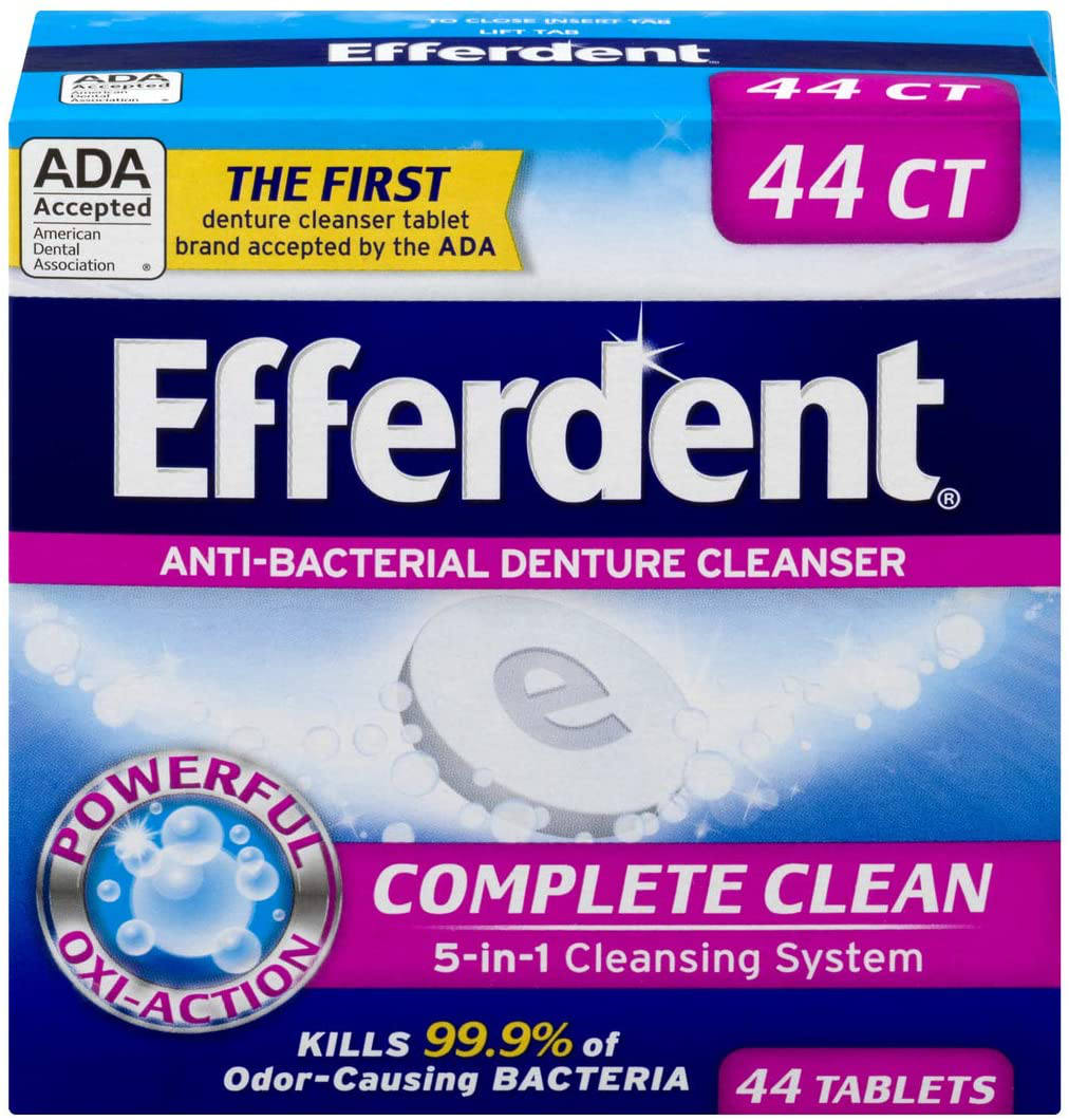 Efferdent Denture Cleanser Tablets, Complete Clean, 102 Tablets