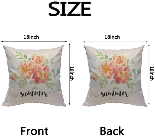 Cotton Linen Throw Pillow Case Pillow Cushion Covers Home Sofa Decorative 18 X 18 Inch