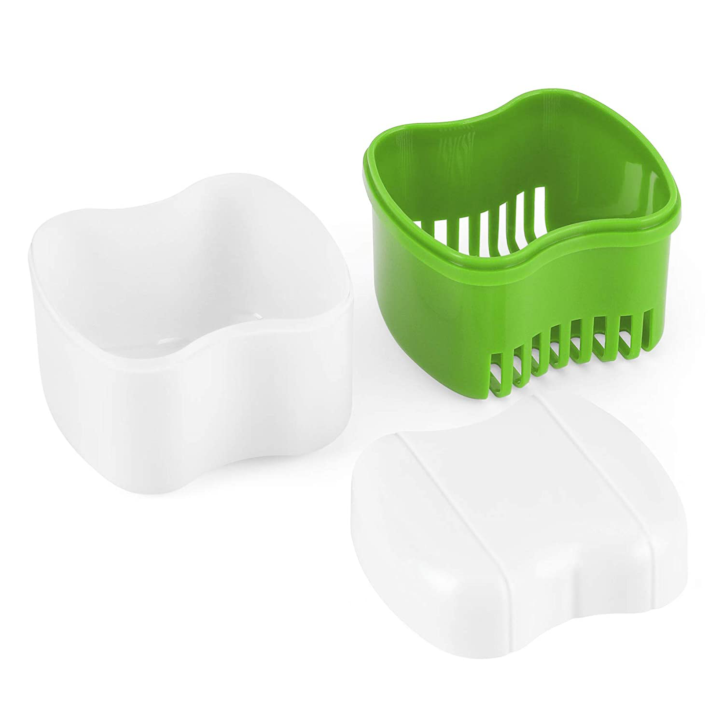 Dental Retainer Case Box Orthodontic Mouthguard Storage Case,Denture Retainer Container Teeth Bath Soaking Cup for Office|Travel|Household (Pink)