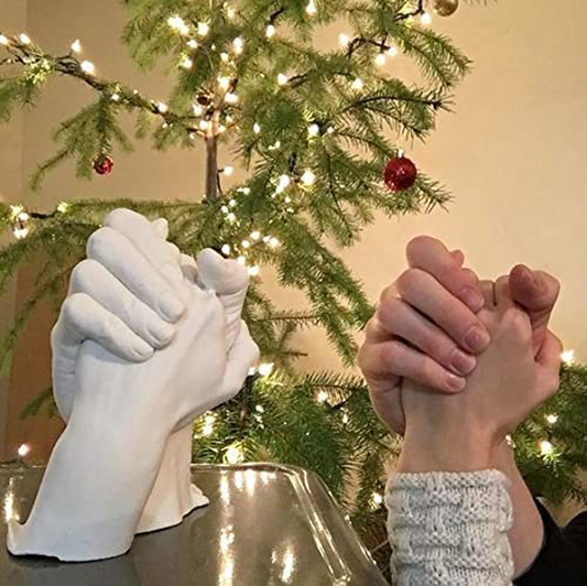Luna Bean Keepsake Hands Casting Kit | DIY Plaster Statue Molding Kit | Hand Holding Craft for Couples, Adult & Child, Wedding, Friends, Anniversary