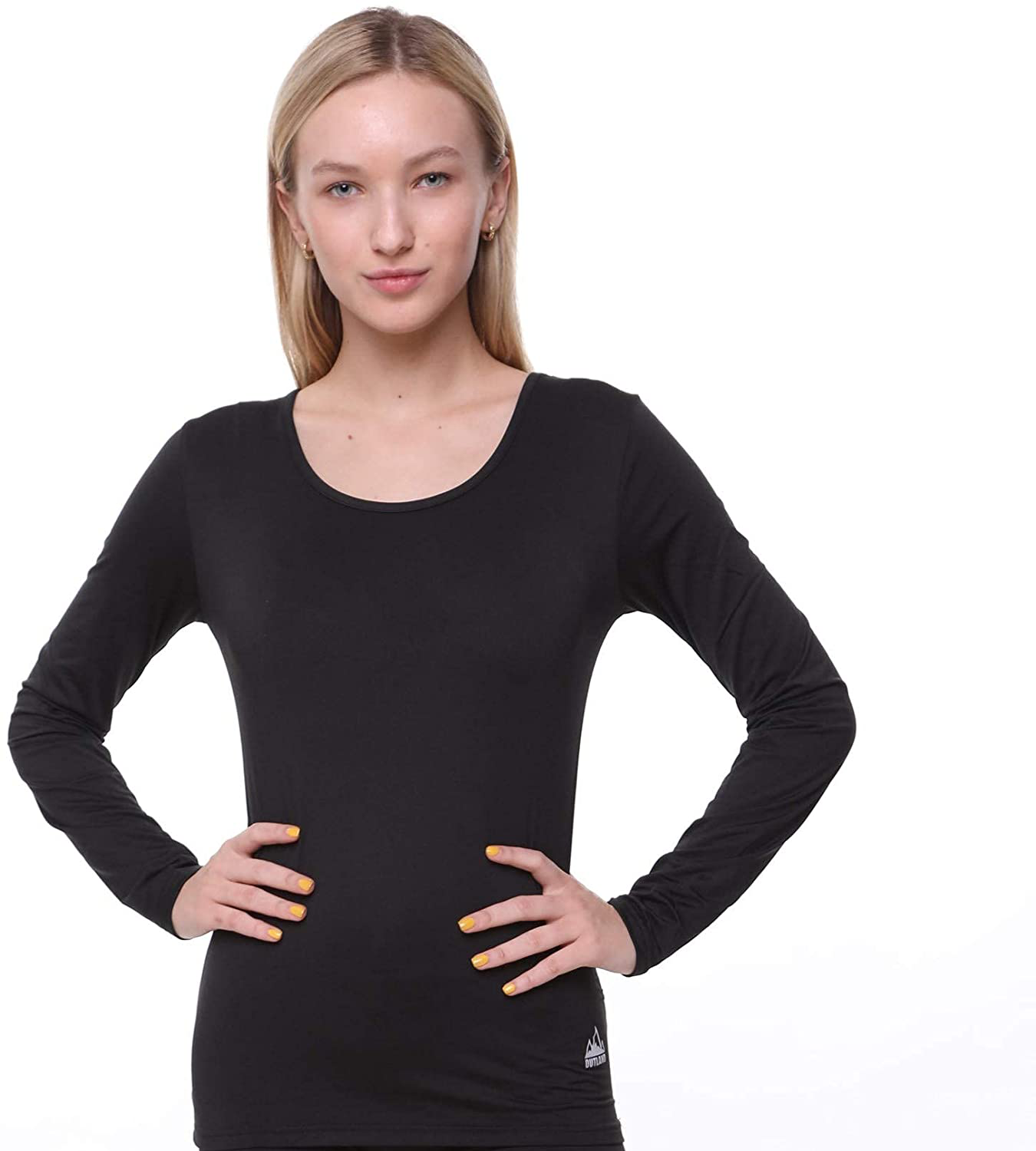 Women Thermal Underwear Top by Outland; Base Layer; Soft Lightweight Warm Fleece