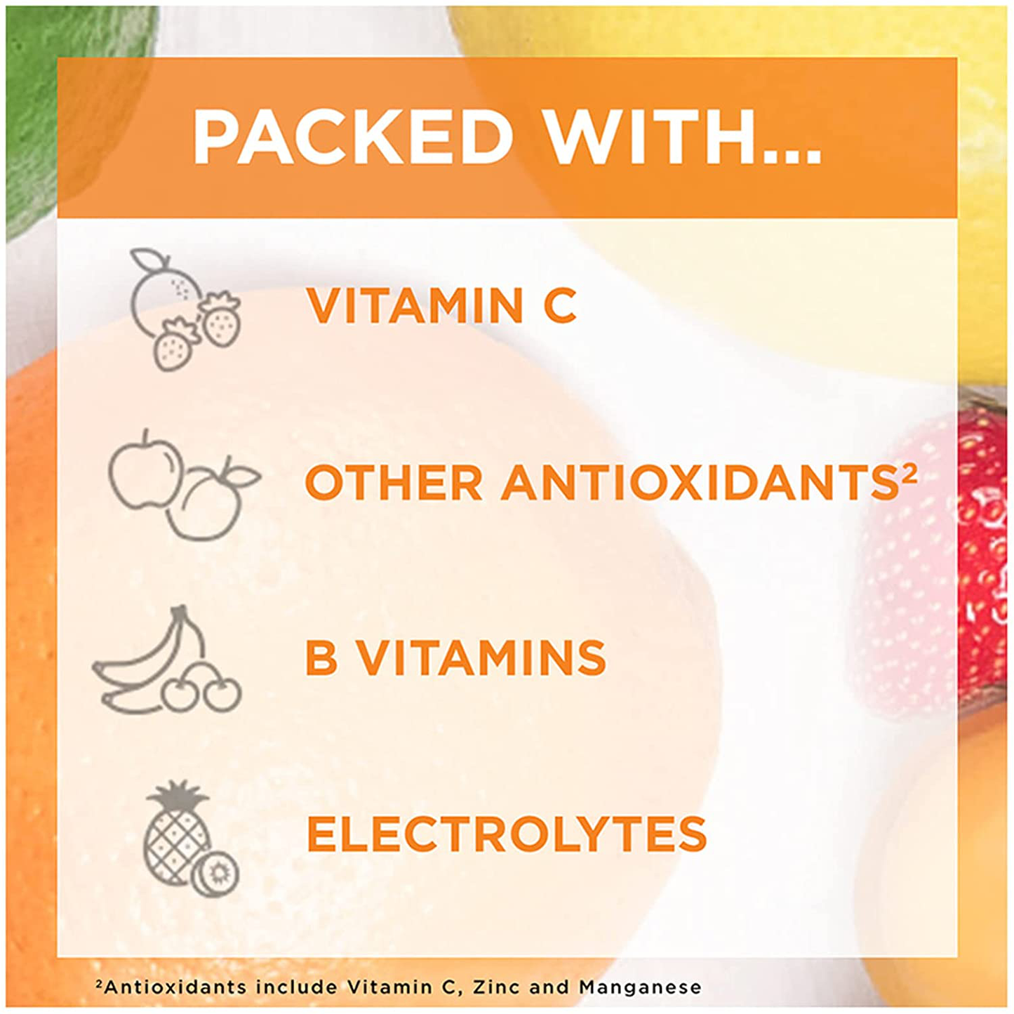 Emergen-C 1000mg Vitamin C Powder, with Antioxidants, B Vitamins and Electrolytes, Vitamin C Supplements for Immune Support, Caffeine Free Fizzy Drink Mix, Super Orange Flavor - 30 Count