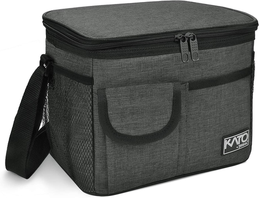 Large Insulated Lunch Bag for Women Men, 10L Leakproof Thermal Reusable Lunch Box for Adult & Kids, Tall Meal Prep Lunch Cooler Tote with 4 Pockets for Office Work by Tirrinia, Red