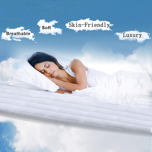 NALUKA Mattress Pad with Fitted Skirt, King Size Full Down Alternative Fiber Luxurious Mattress Topper Ultra Soft Mattress Protector (76''x80'')