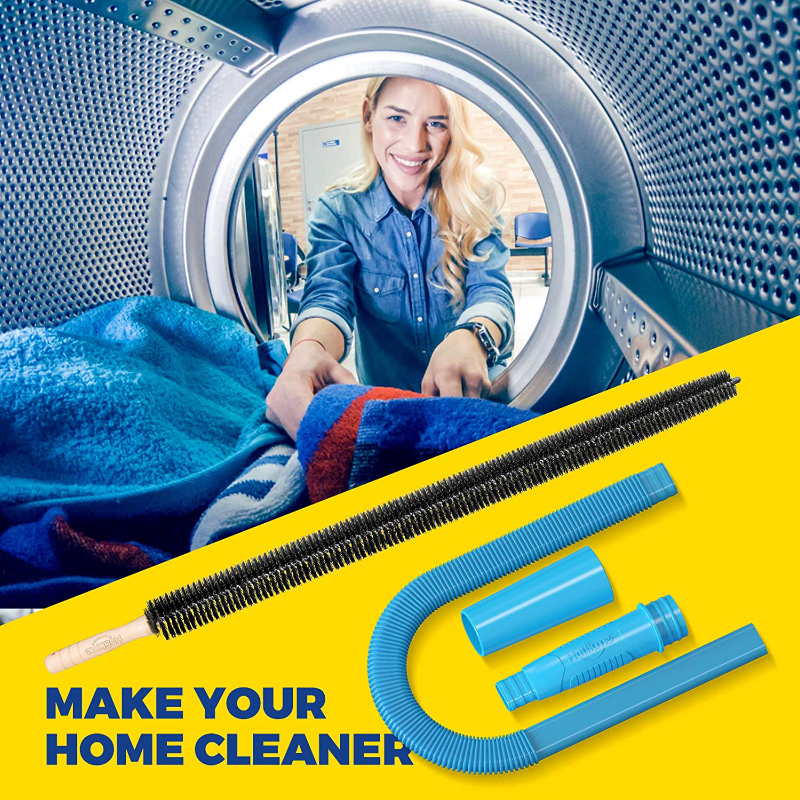 Dryer Vent Vacuum Hose Attachment With Lint Removing Brush