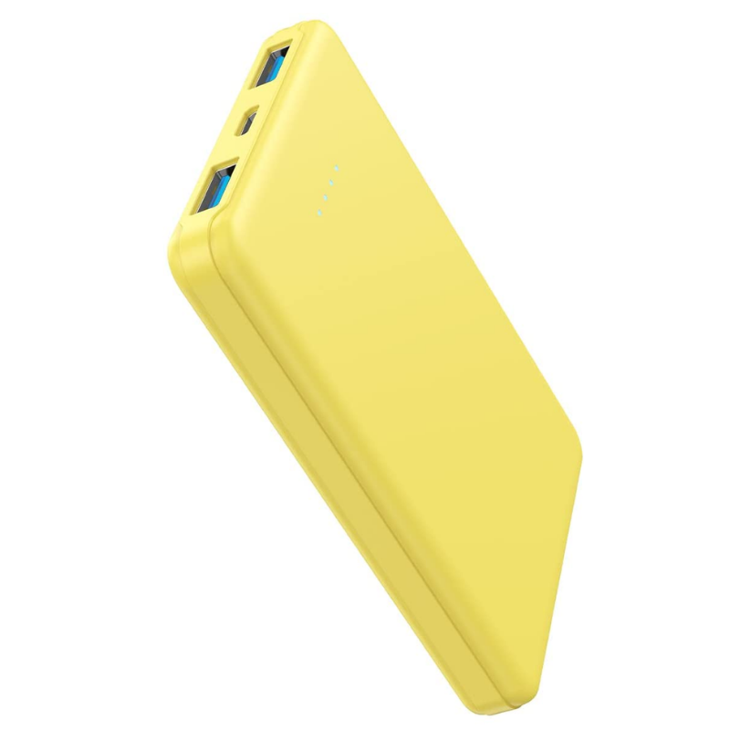 5000mAh Portable Power Bank with Dual Output Ports & LED Status Indicators