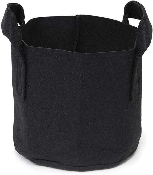 5-Pack Black Grow Bags Aeration Fabric Pots with Handles