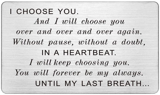 Engraved Wallet Insert Card, I Love You Forever, Anniversary Card Gifts, Soulmate Gifts for Him Her, Gifts for Boyfriend Husband, Valentine's Gifts for Men, Christmas Presents