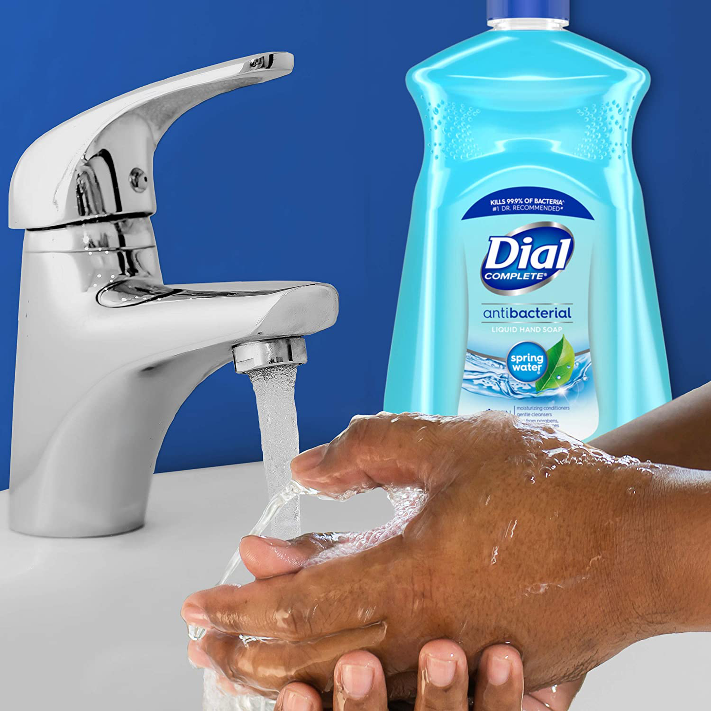 Dial Antibacterial Liquid Hand Soap Refill, Spring Water, 52 Fluid Oz (Pack of 3)