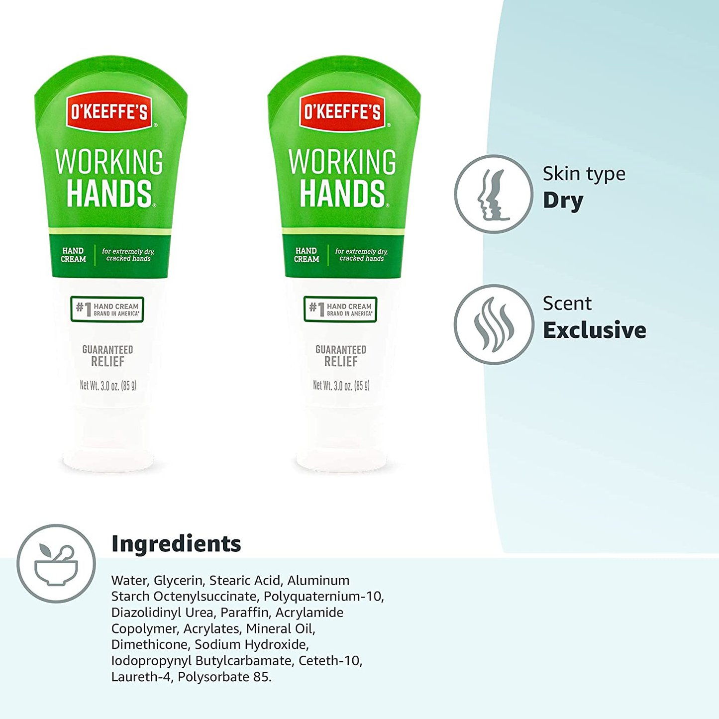 O'Keeffe's Working Hands Hand Cream, 3 oz. Tube