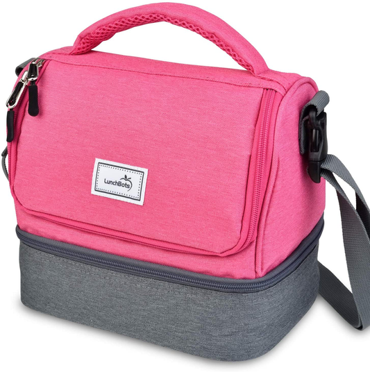 LunchBots Duplex Insulated Lunch Bag - Dual Section Design Fits LunchBots Uno, Duo, Trio, Quad, Rounds, Bento Cinco Perfectly - Roomy Thermal Lunch Bag for Kids and Adults - Royal