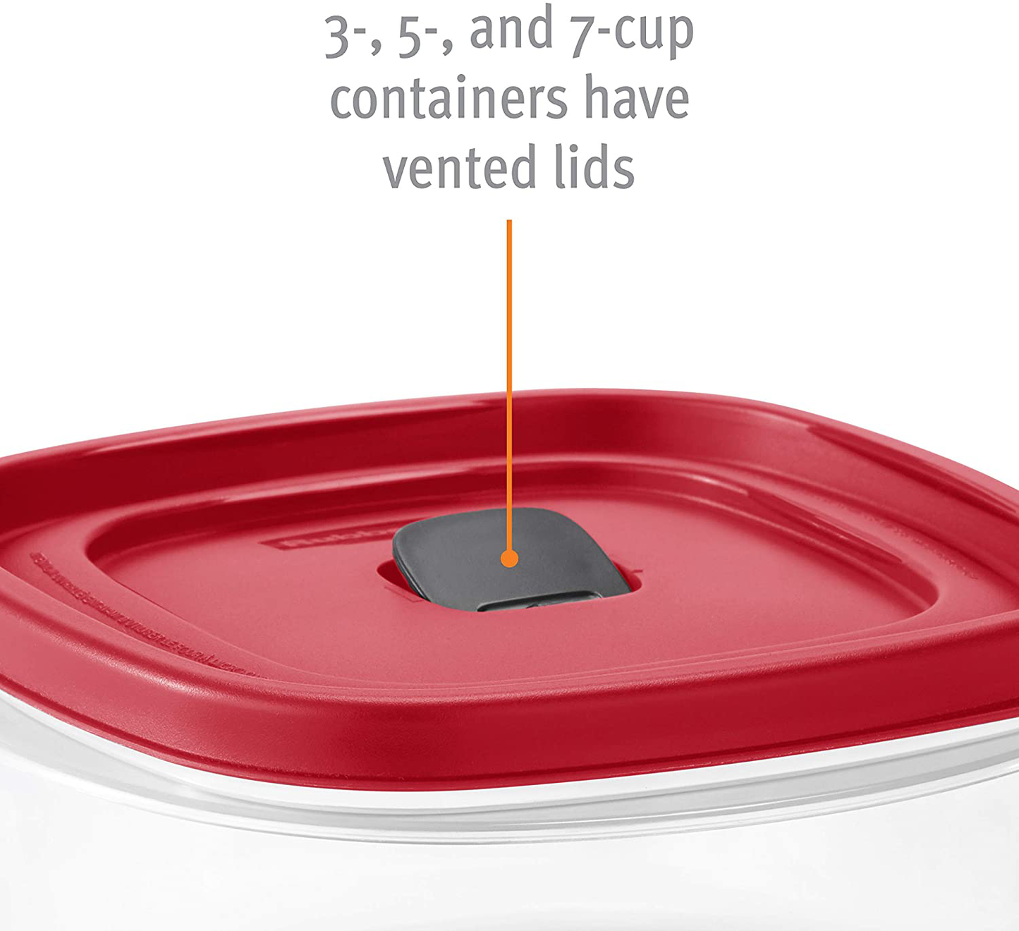 Rubbermaid Easy Find Lids 5-Cup Food Storage and Organization Container, Racer Red