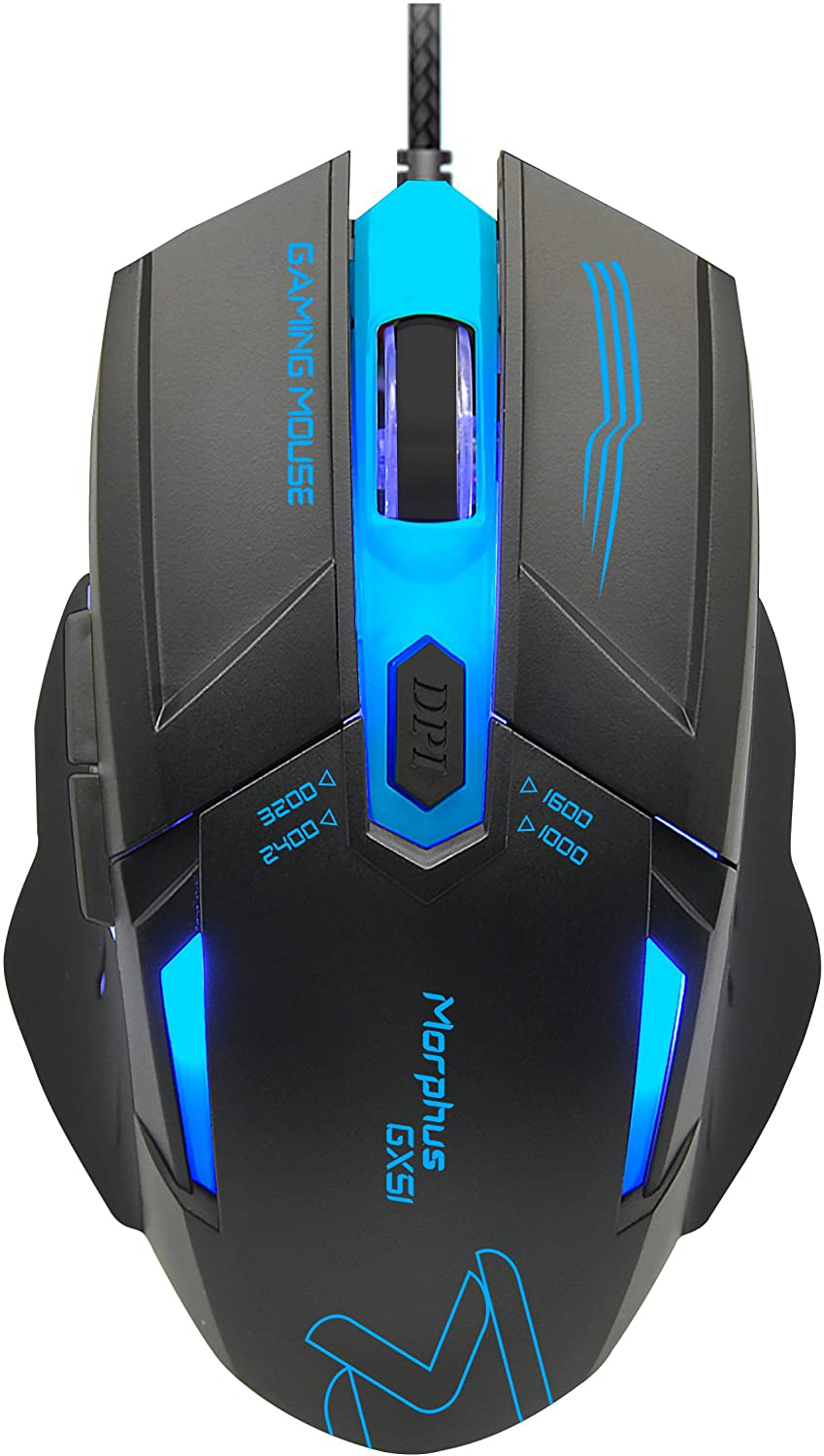Gaming Mouse Wired, 4 Adjustable DPI Levels, 7 Circular & Breathing LED Light Wired Mouse Used for Games and Office Laptop, PC, Mac